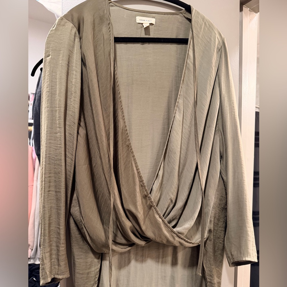 Urban Outfitters Olive Drape Top